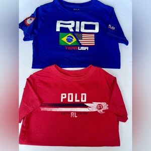 Pair of Polo Ralph Lauren Kids Graphic T-Shirts